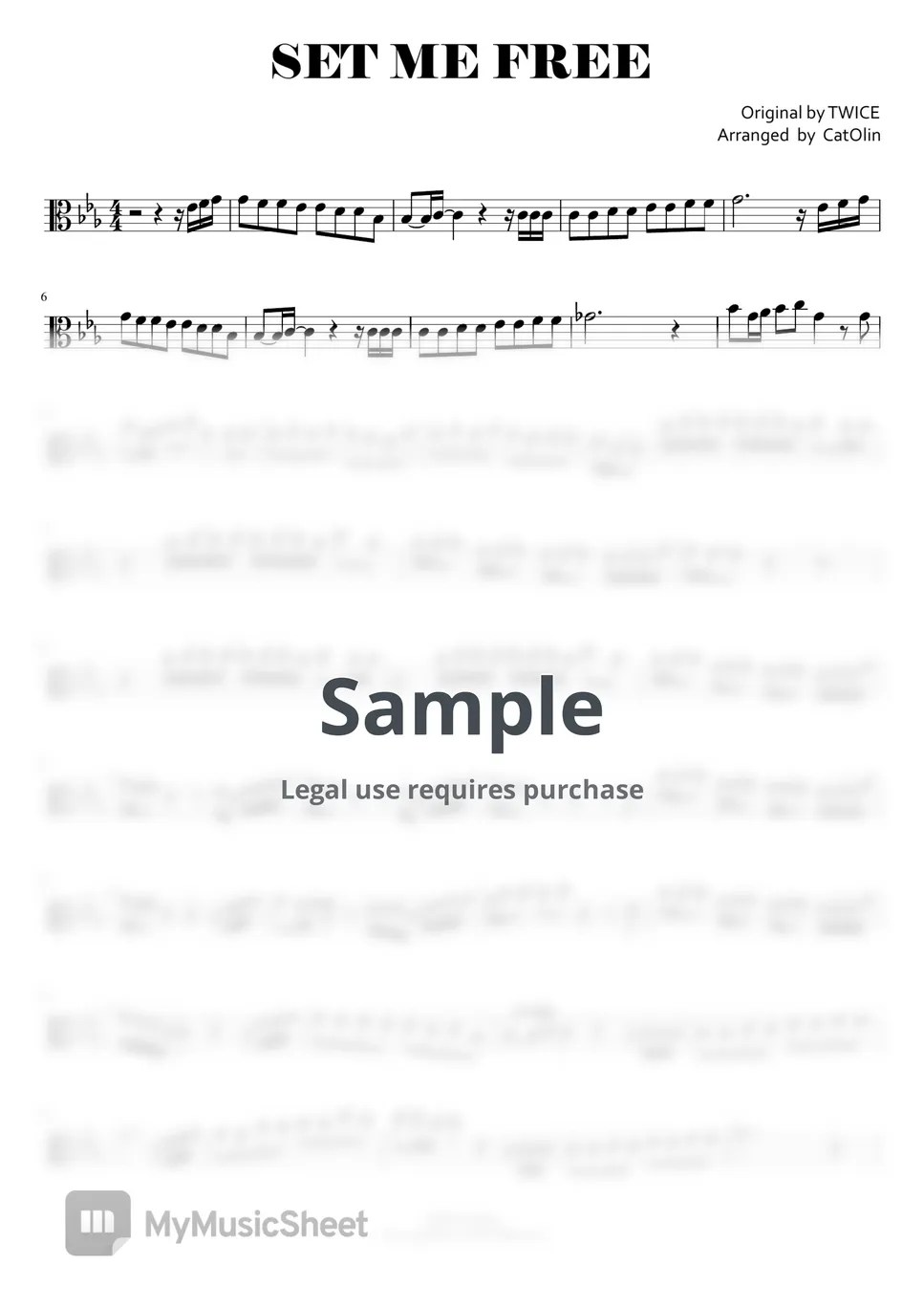 트와이스 SET ME FREE (비올라 ver.) Sheets by 캣올린CatOlin