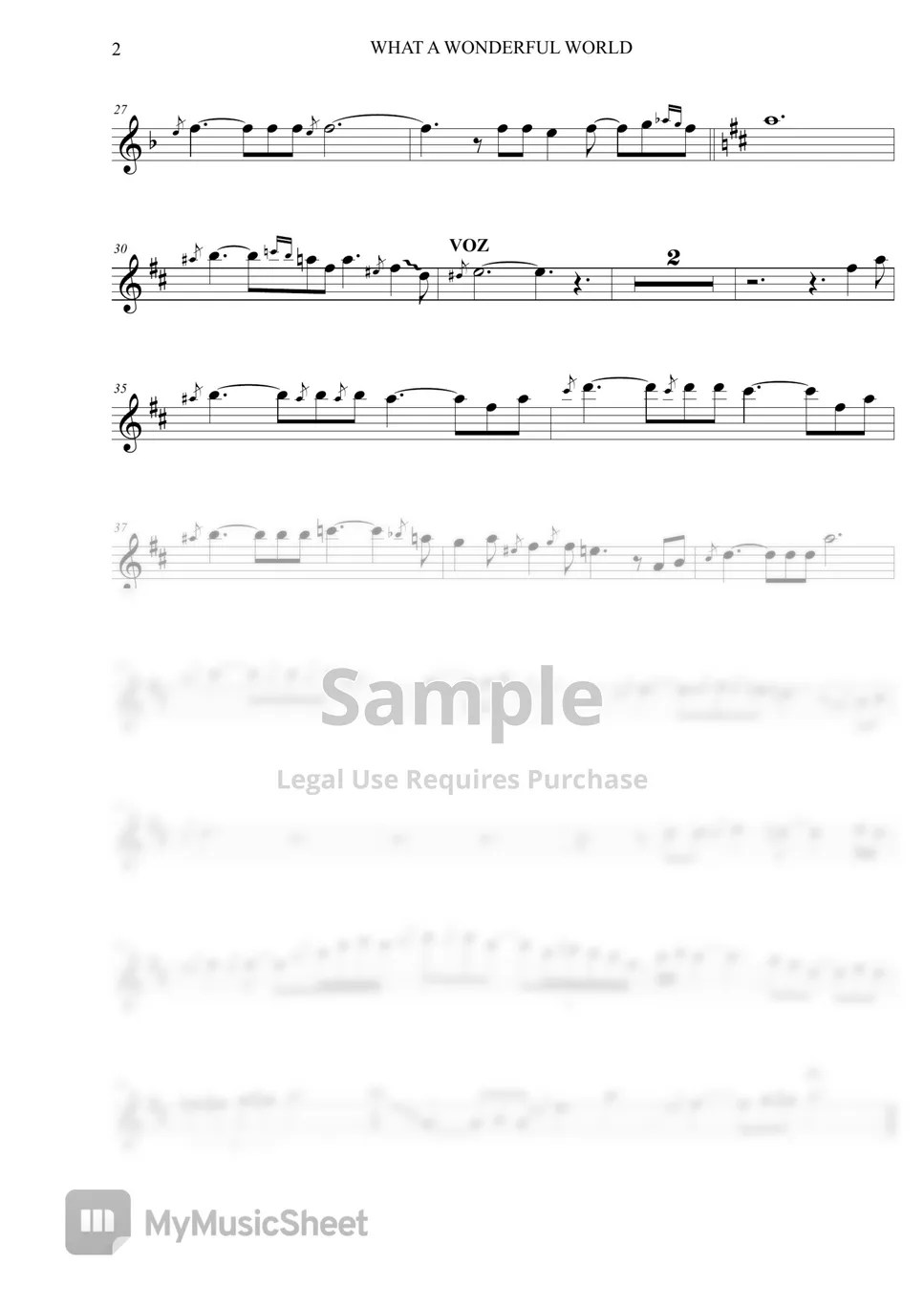 What a Wonderful World Louis Armstrong. Kenny G (Alto Sax) Sheets by