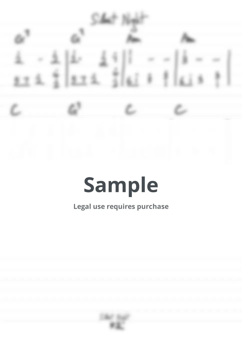 Franz Xaver Gruber 平安夜拇指琴簡譜solo Kalimba Sheets by DF