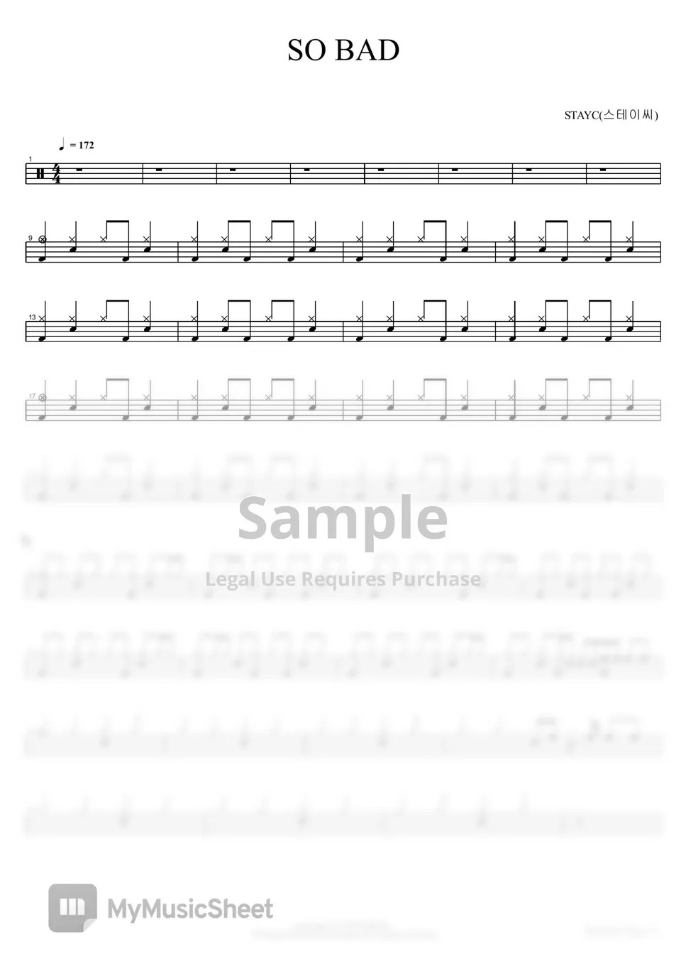 STAYC(스테이씨) SO BAD Sheets by COPYDRUM