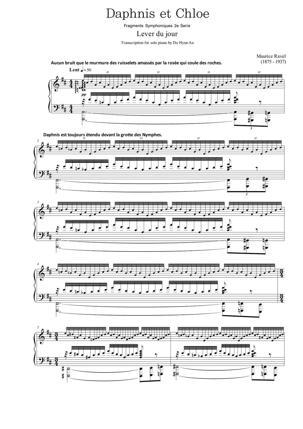 M. Ravel Daphnis et Chloe suite no.2 Lever du jour Sheet