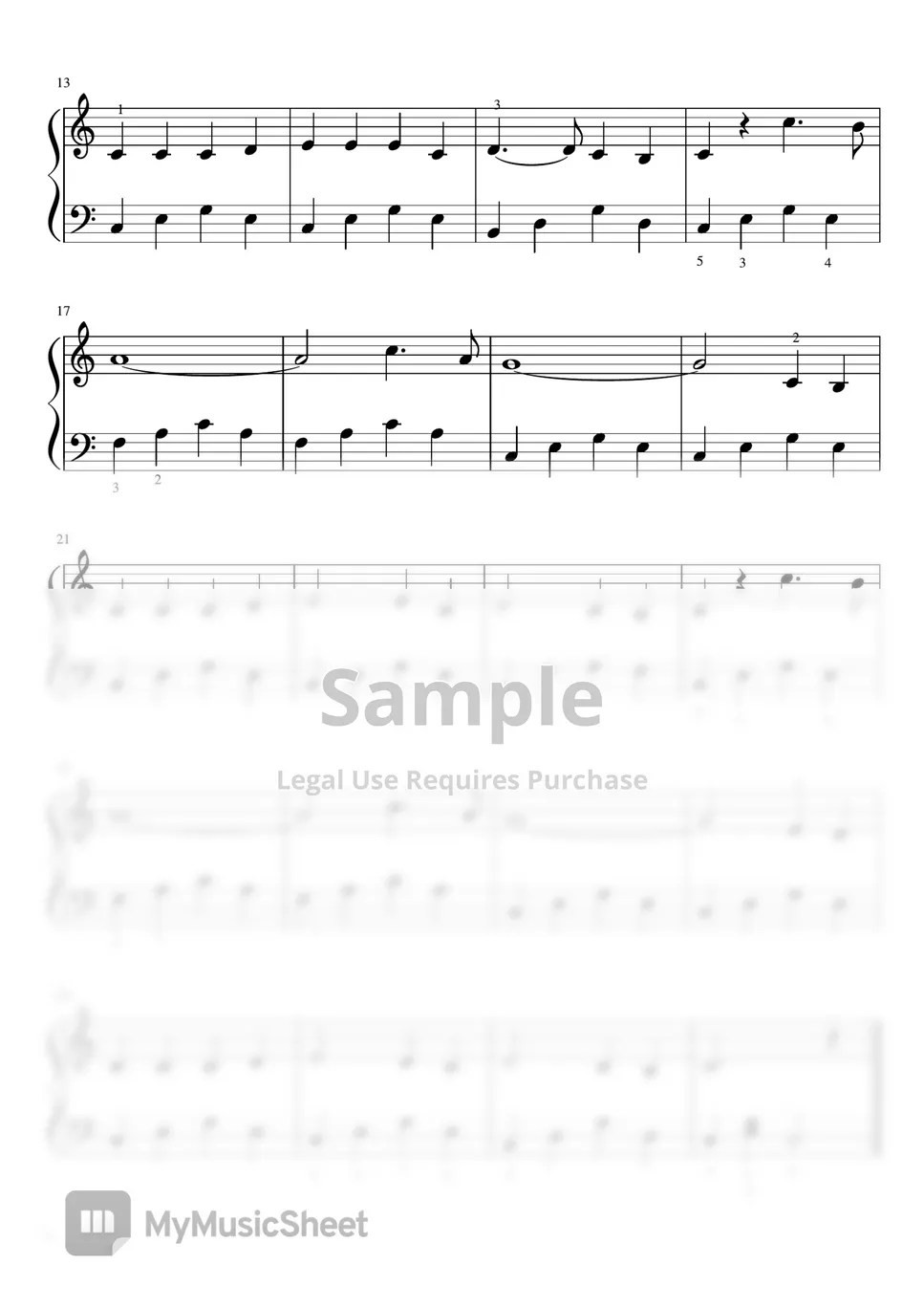 Yellow Ribbon (Pianosolo/Biginner) Sheet by pfkaori