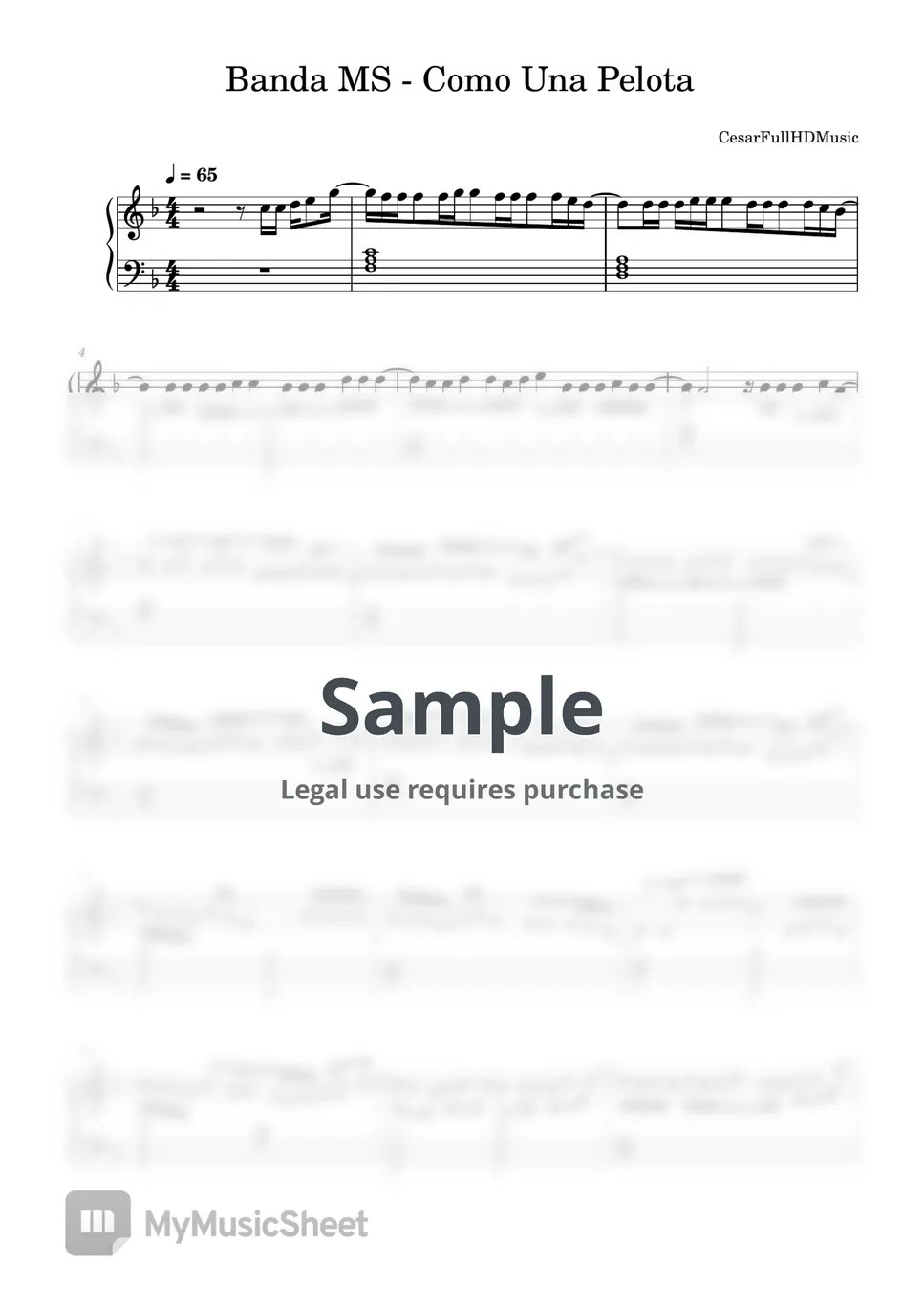 Banda MS Como Una Pelota Sheets