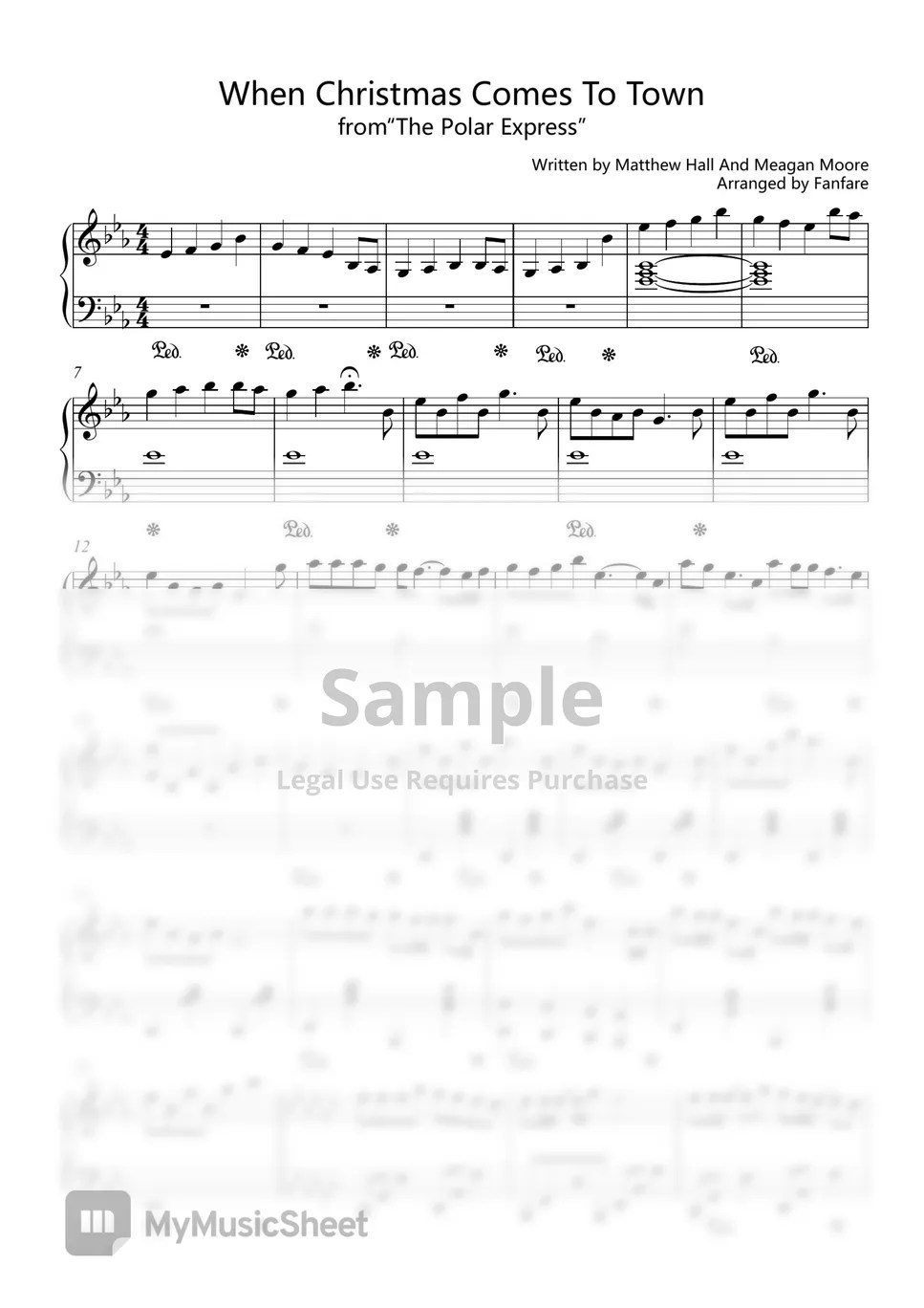 Matthew Hall And Meagan Moore When Christmas Comes То Town Sheets by