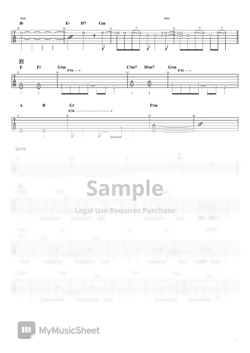 米津玄師 KICK BACK (エレキギターTAB譜 チェンソーマンOP) 楽譜 by Yoppi