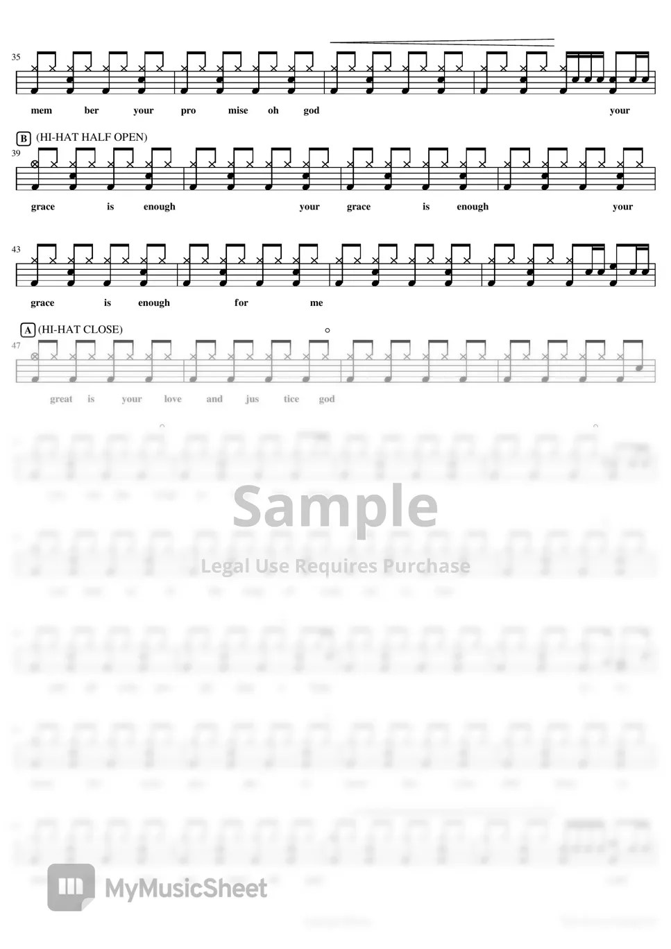 Matt Maher Your Grace Is Enough Sheets by XDrum