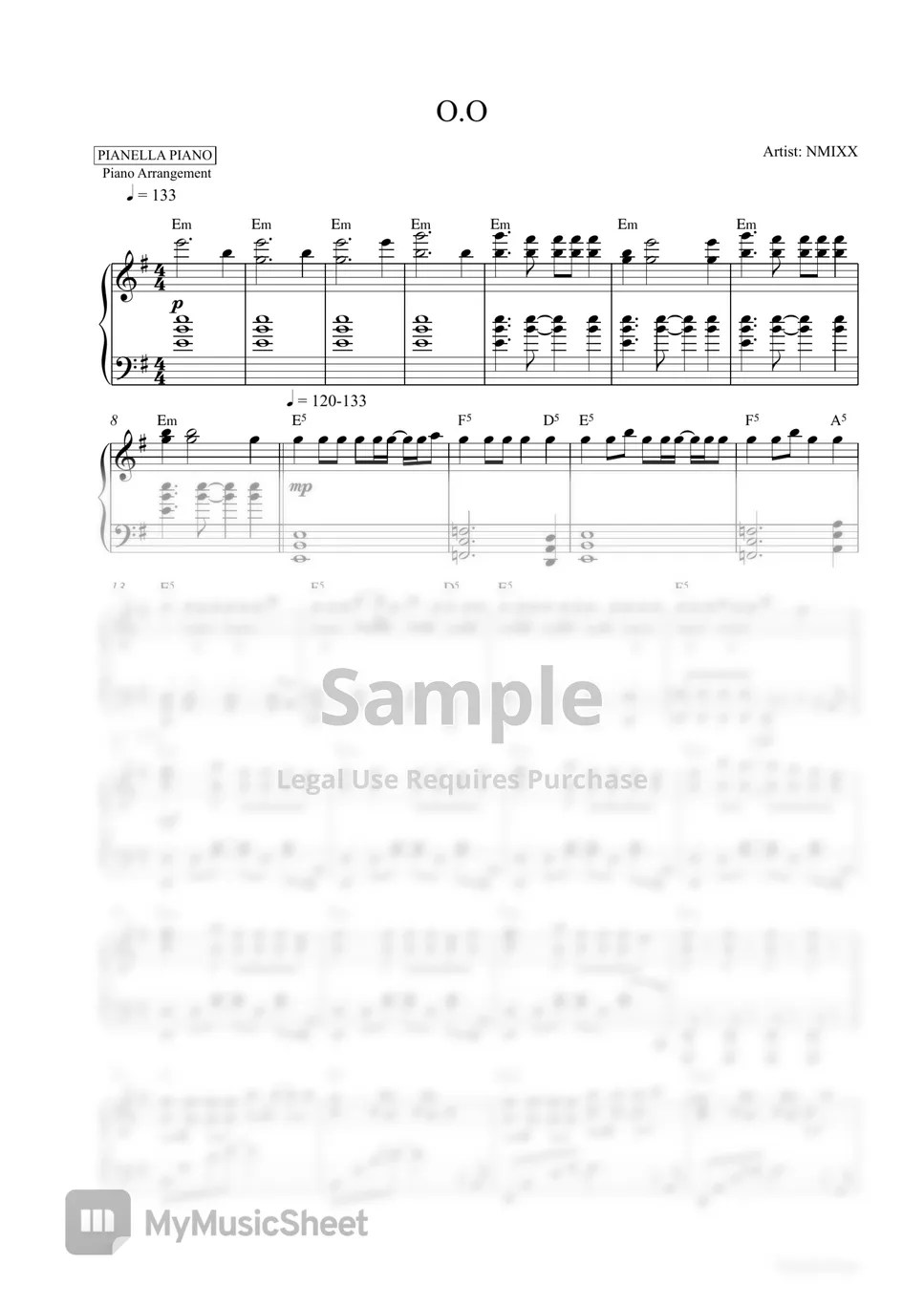 NMIXX O.O (Piano Sheet) Sheets by Pianella Piano