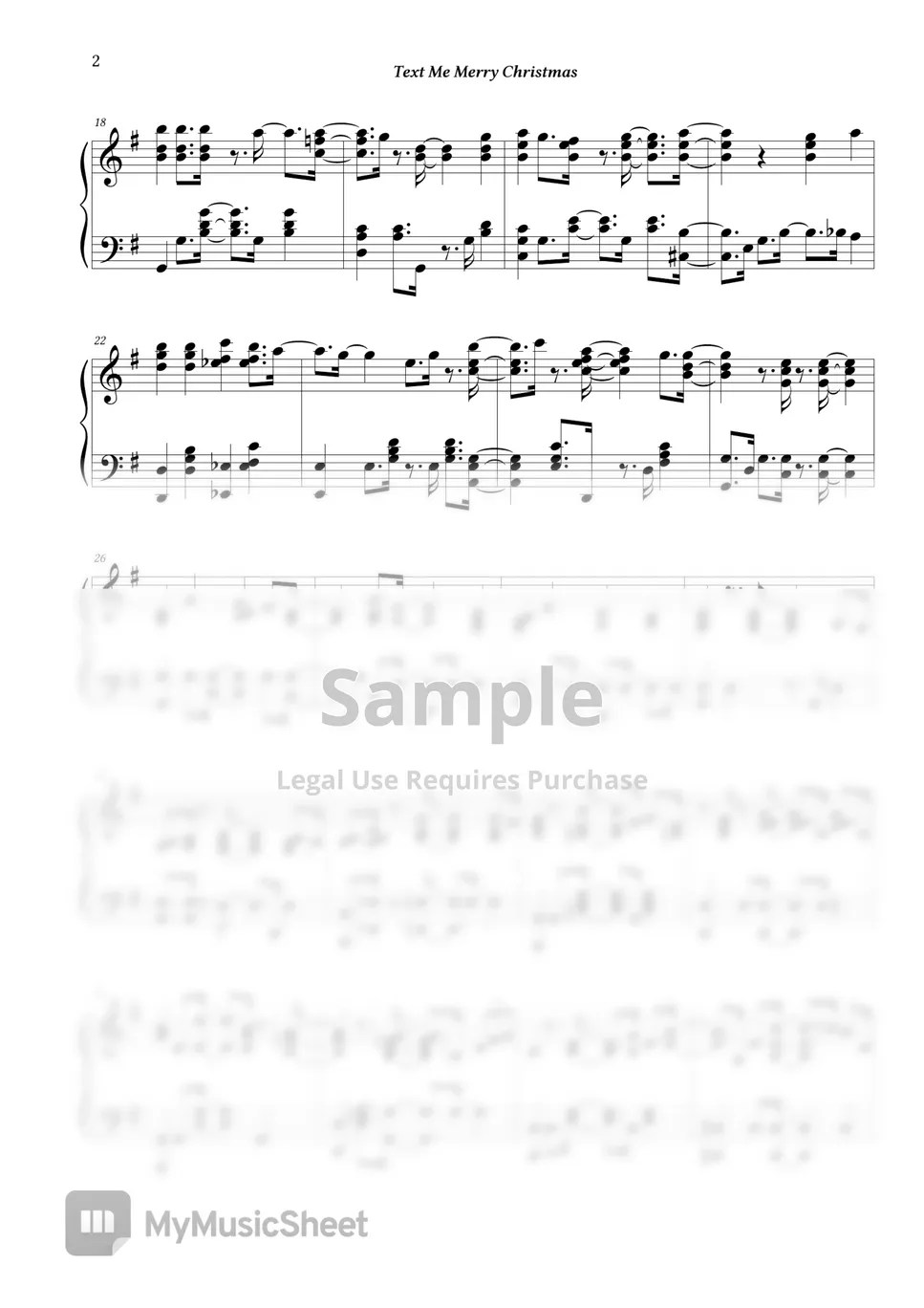 Straight No Chaser Text Me Merry Christmas (feat. Kristen Bell) Sheet