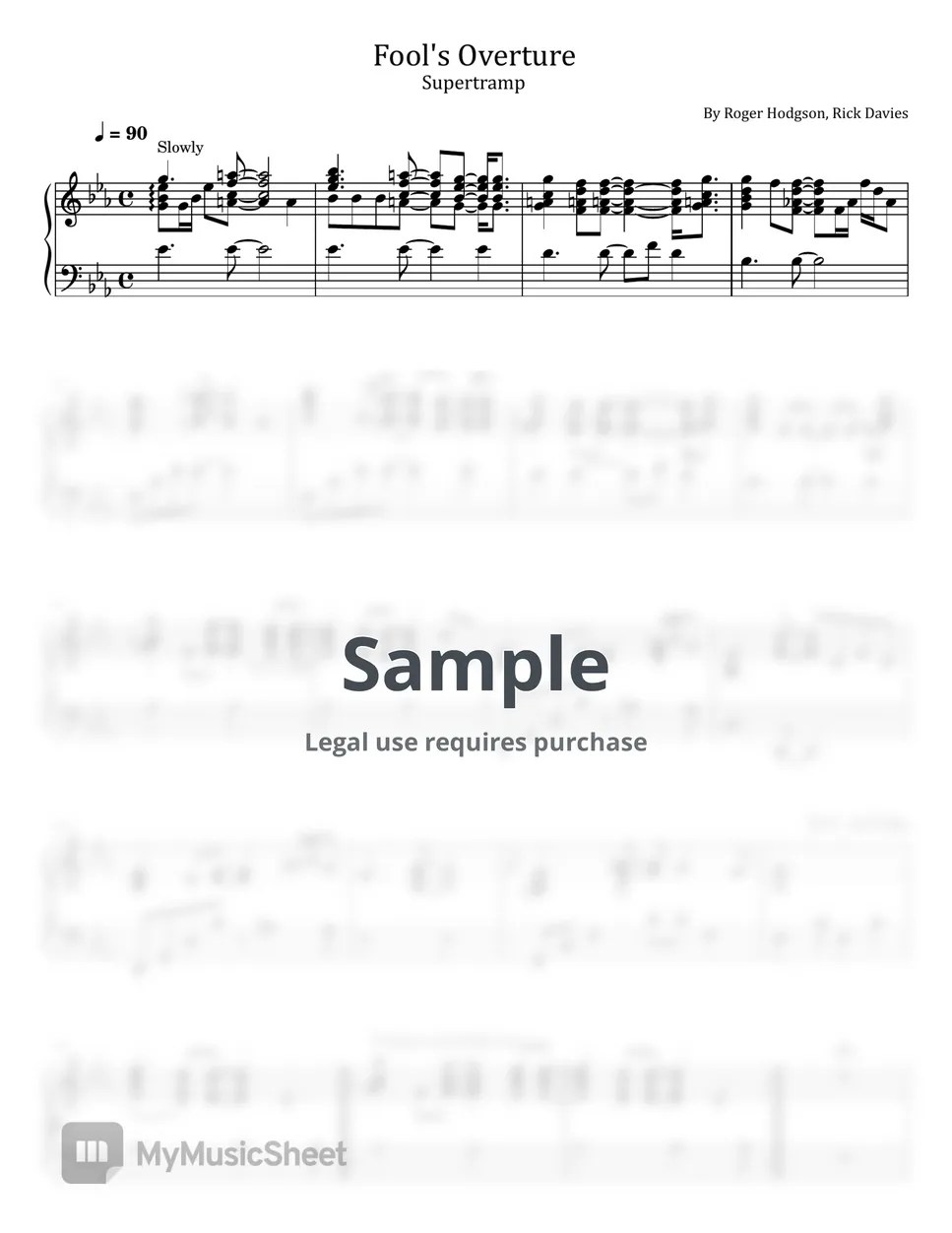 Roger Hodgson, Rick Davies Fool's Overture (Supertramp For Voice