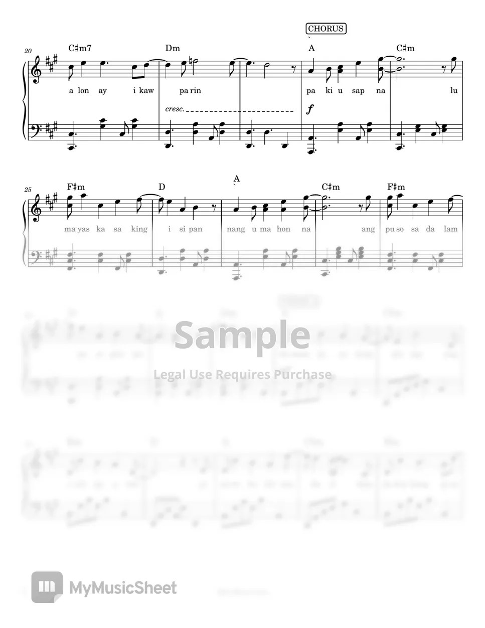 Ben&ben Elyu (piano sheet music) Sheets by Mel's Music Corner