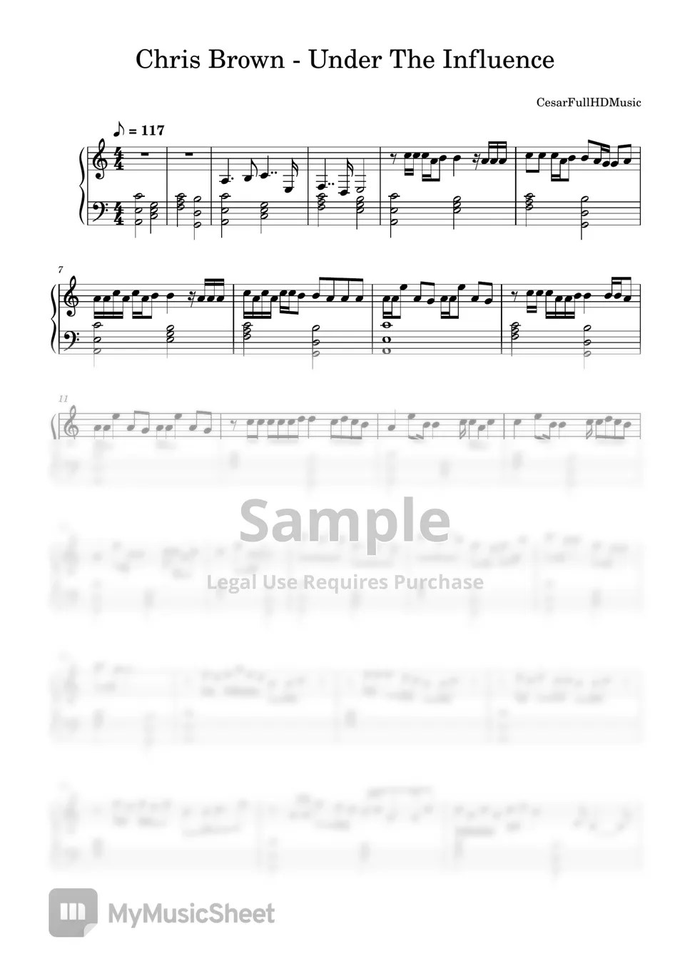 Chris Brown Under The Influence Sheets