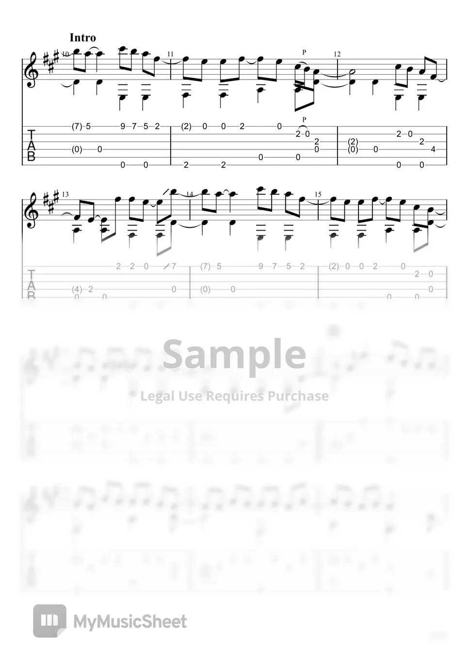 Yorushika Flower And Badger Game (Fingerstyle) Sheets by u3danchou