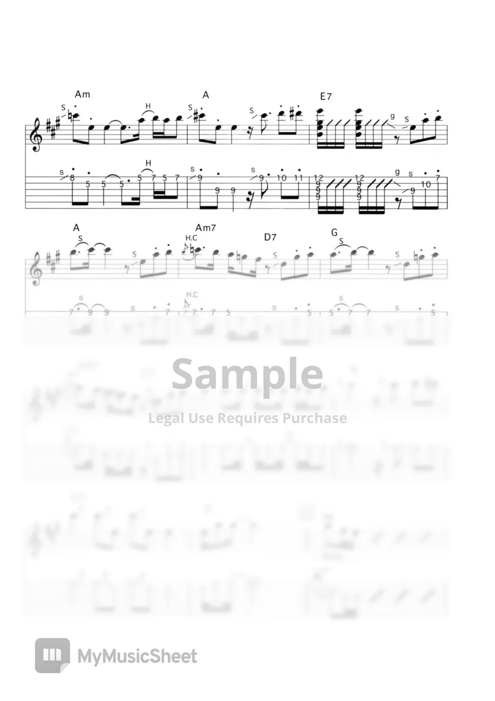 LES PAUL HOW HIGH THE MOON (Electricguitar Instrumental Sheet Music