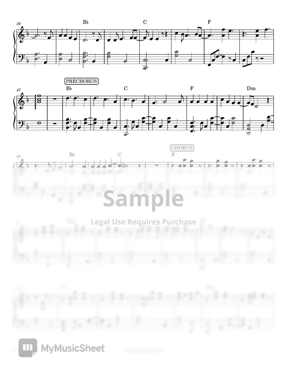 Adie Paraluman (piano sheet music) Sheets by Mel's Music Corner