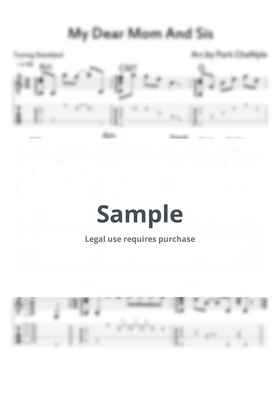 My Dear Mom And Sis(Arr.by Park ChaNyle) (Acoustic Fingerstyle Guitar