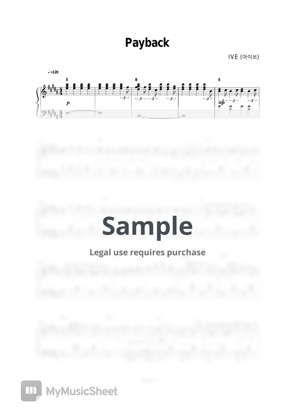 IVE (아이브) Payback Sheets by Dopiano