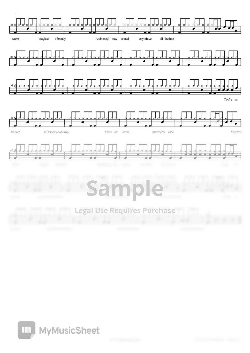 Chris Stapleton Tennessee Whiskey Sheets by COPYDRUM