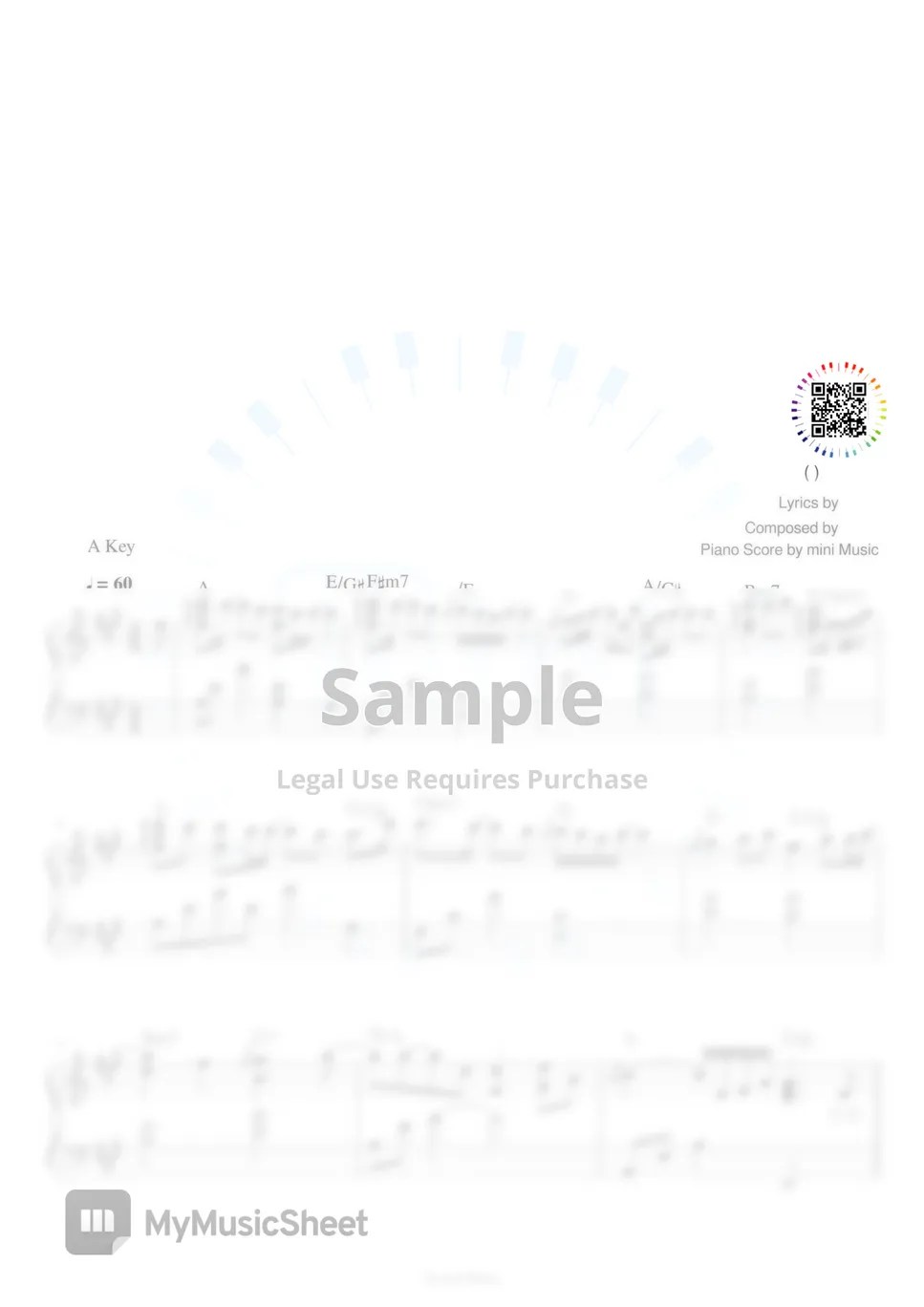 Korea CCM Under the Beautiful Sky (이렇게 아름다운 하늘 아래) (A Key + G Key) 악보