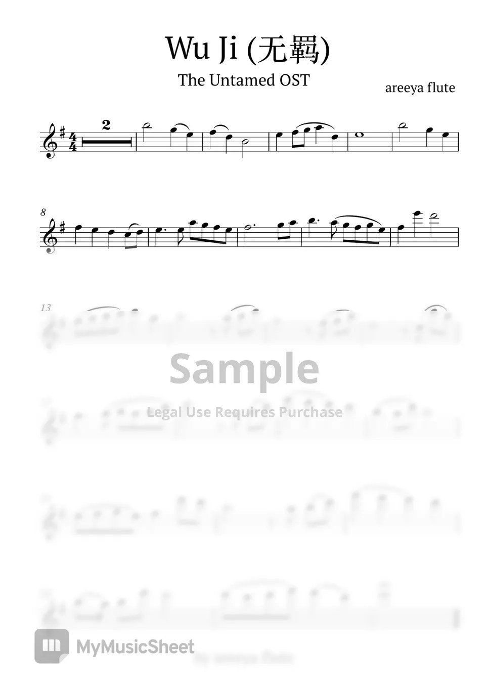 林海 Wu Ji Lembar Musik by areeya flute