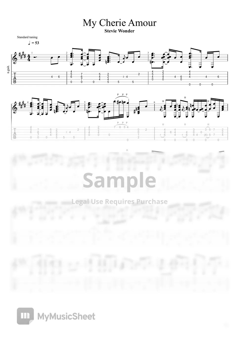 Stevie Wonder My Cherie Amour (With Backing Tra) Sheets by David Chun