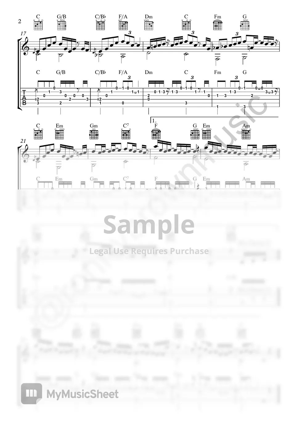 林家謙 一人之境 Fingerstyle Guitar Sheets by Ronny Po