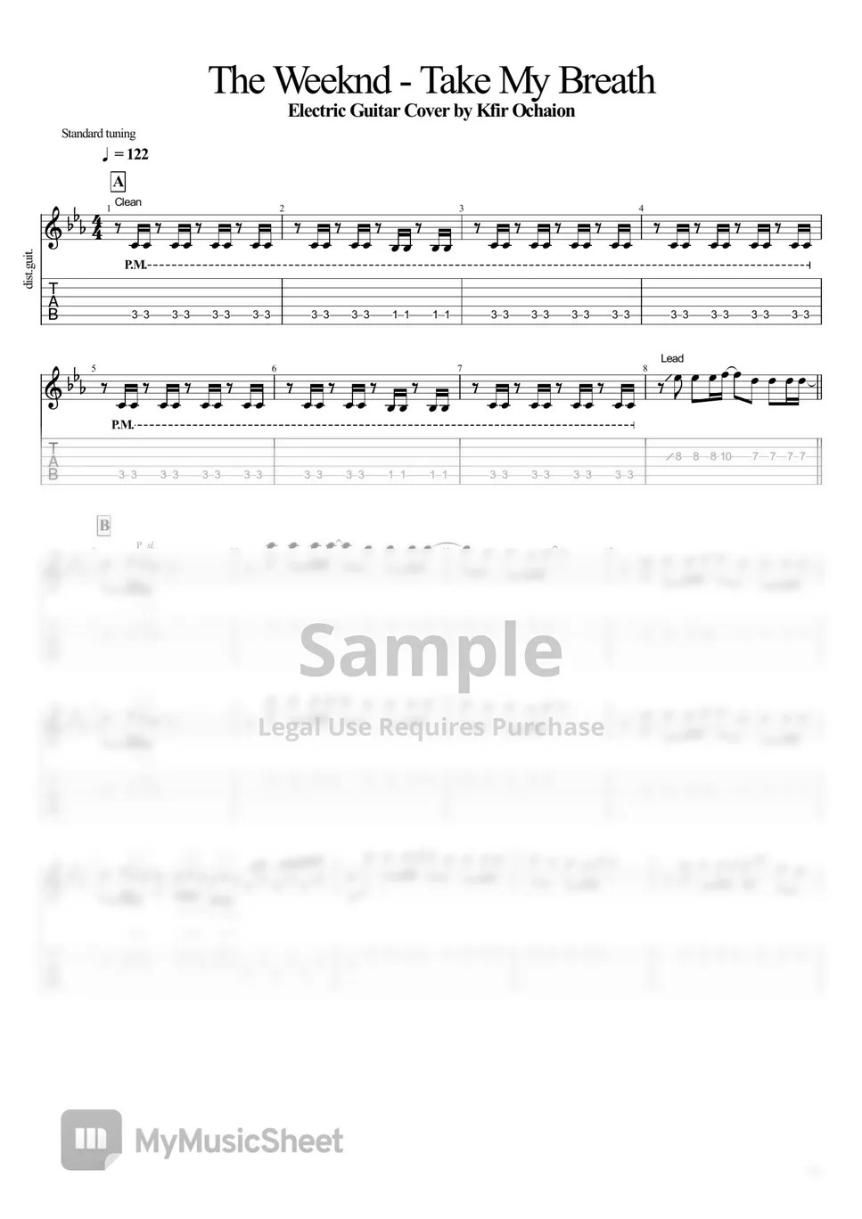 The Weeknd Take My Breath 악보 by Kfir Ochaion