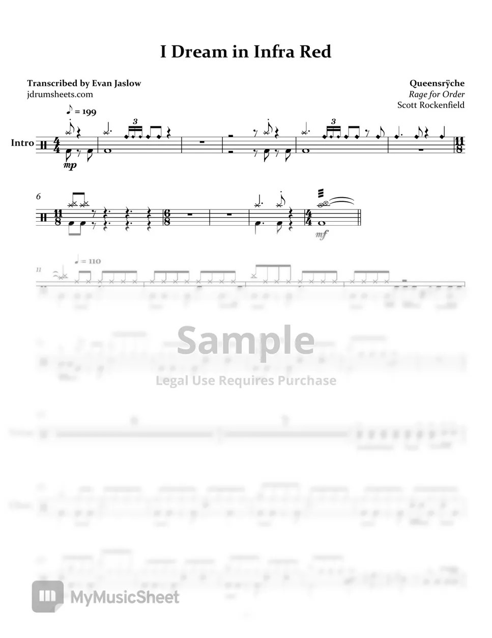 Queensrÿche I Dream in Infra Red Sheets by Evan Jaslow