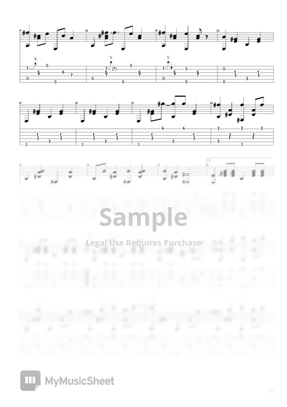 Folsom Prison Blues (Arranged by Adrian Whyte) 악보