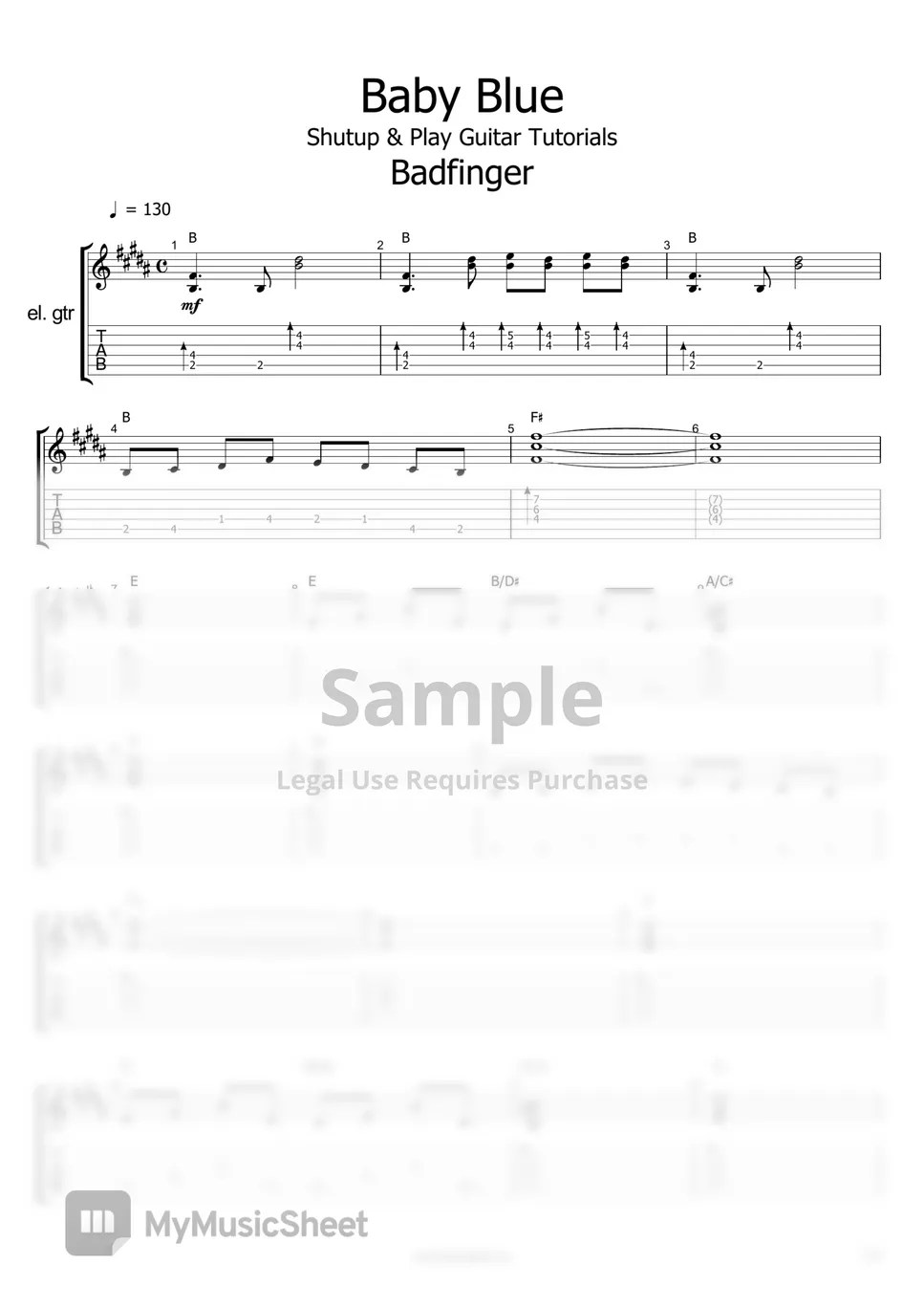 Badfinger Baby Blue Sheets by Shutup & Play Guitar Tutorials