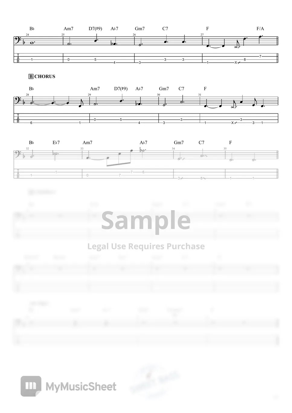 WeLove 위러브 다시 드리는 고백[Original ver. Clef+TAB] (Bass) TAB by Sweet Bass