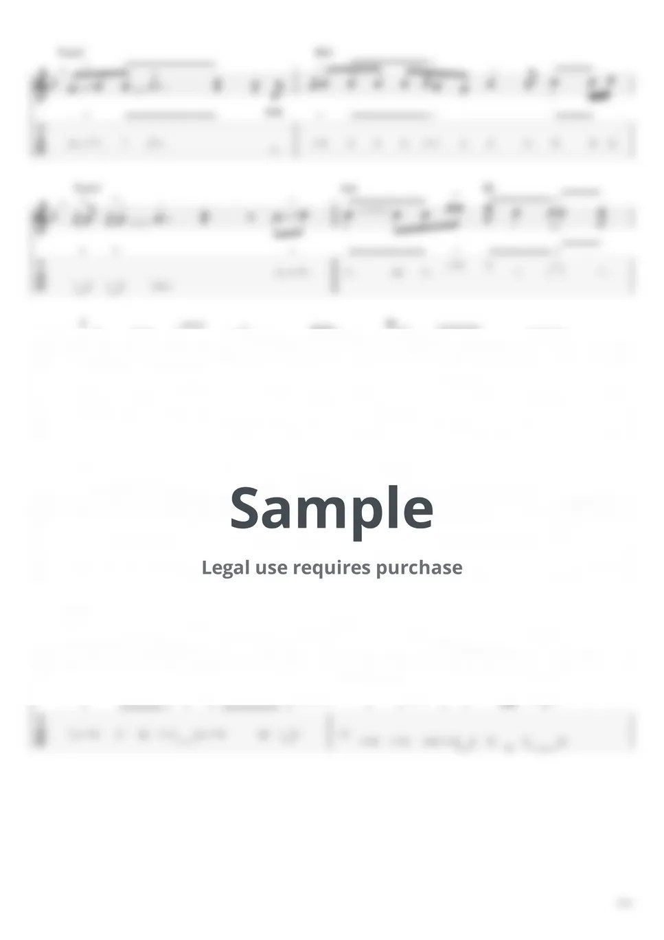 Bon Jovi Bed Of Roses Tab + 1staff by Vinai T