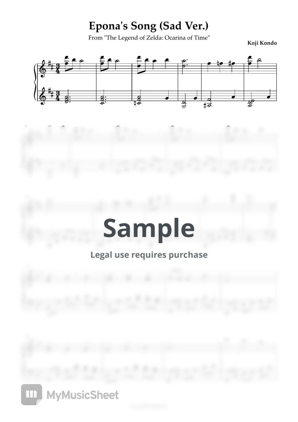 Koji Kondo Epona's Song (From „The Legend of Zelda Ocarina of Time