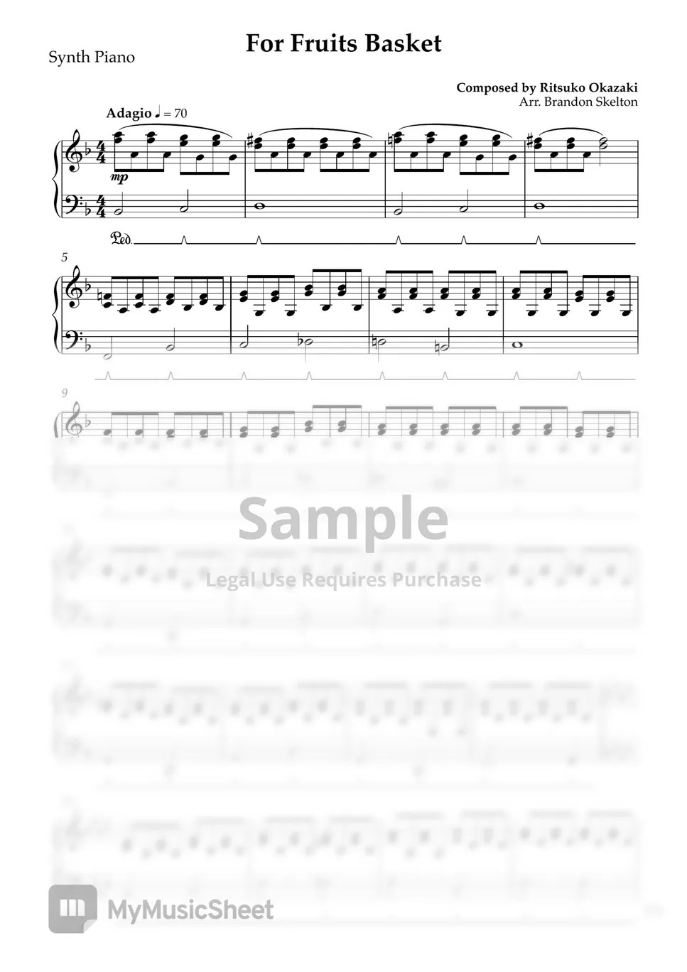 Ritsuko Okazaki For Fruits Basket (Parts) Sheets by Brandon Skelton