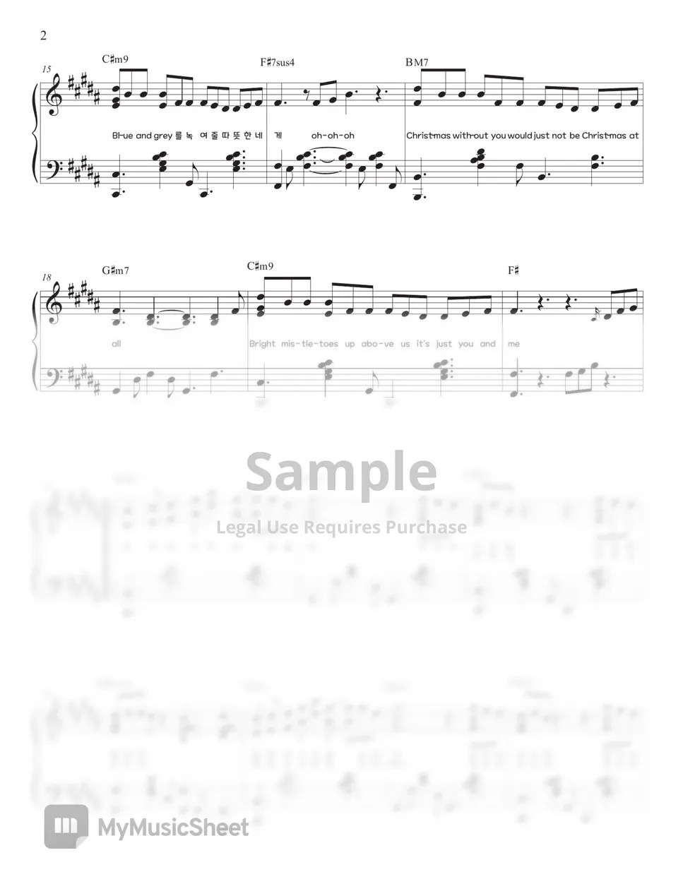 V (BTS) Snow Flower (feat. Peakboy) (Hard ver.) Sheets by Jinnie J