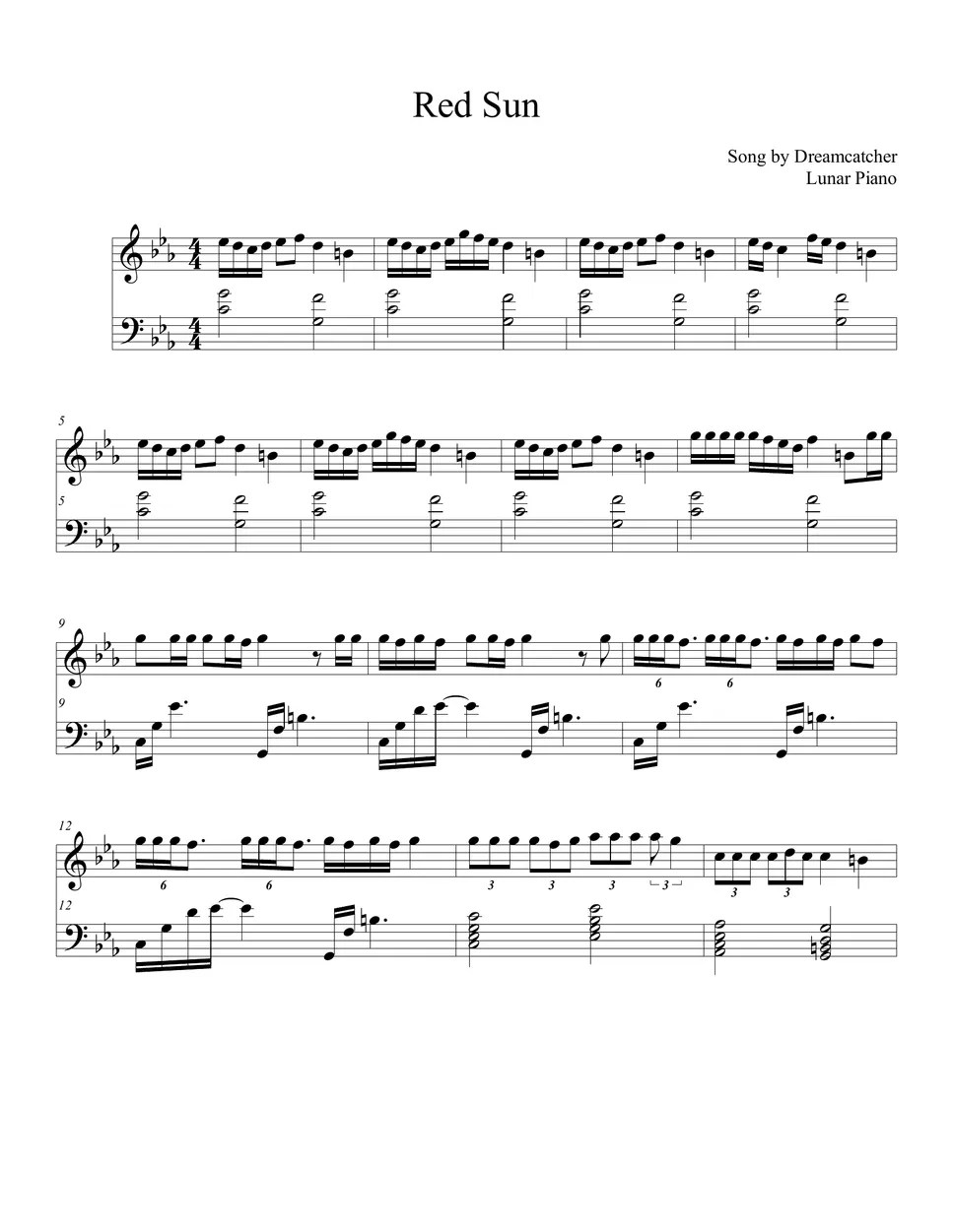 Dreamcatcher Red Sun Sheet by Lunar Piano