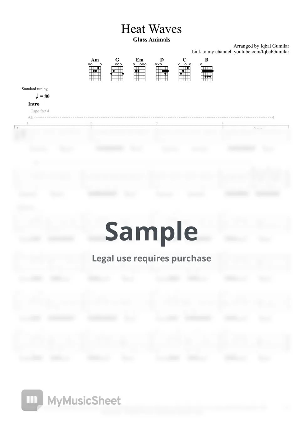 Glass Animals Heat Waves Sheets by Iqbal Gumilar