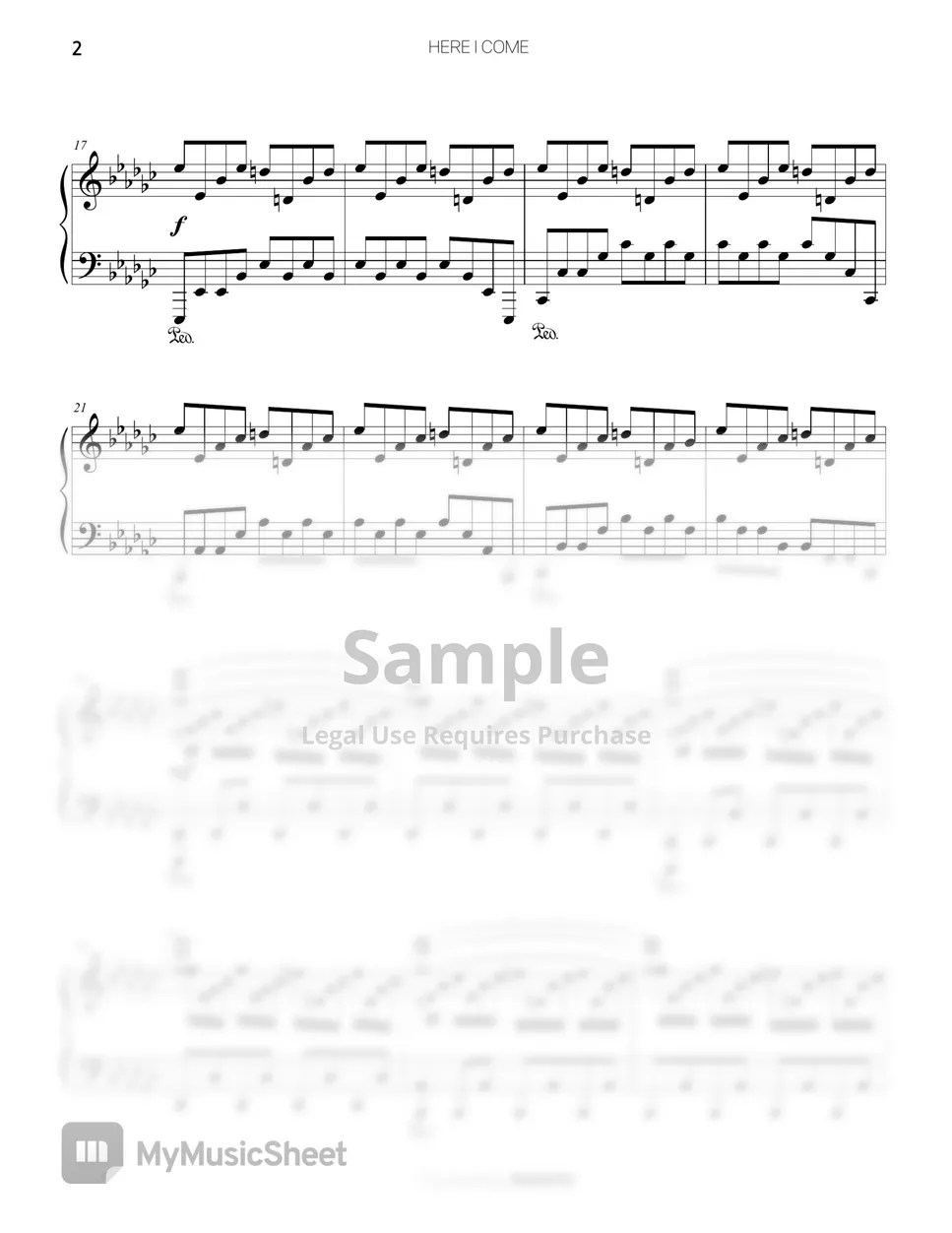 Roblox "DOORS" OST HERE I COME (쉬운악보 첨부) Sheets by PARADO