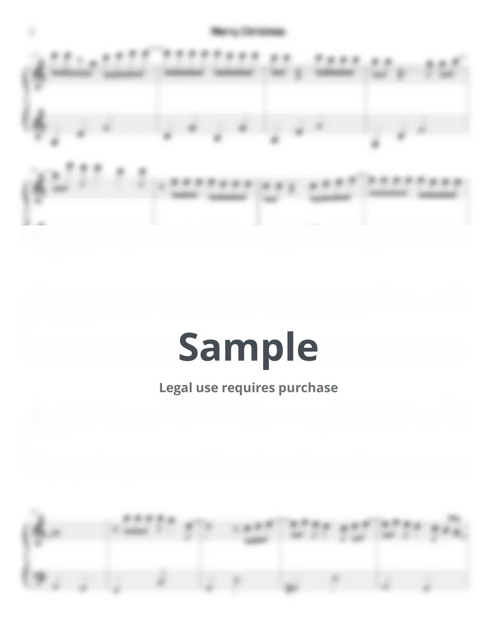 Ed Sheeran & Elton John Merry Christmas (Easy) Sheets by Sunny