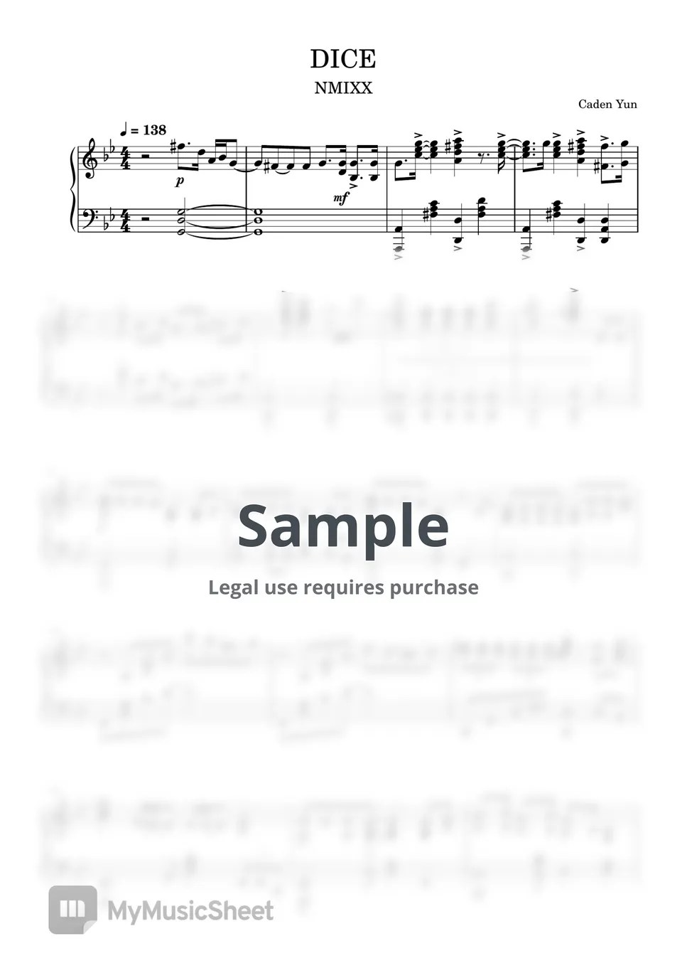 NMIXX DICE Sheets by Caden Yun