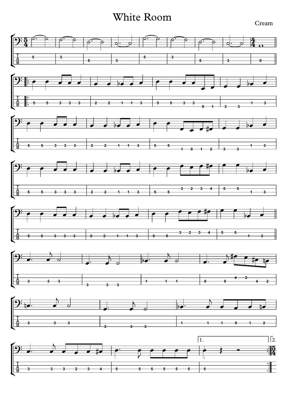 Cream White Room Sheets by BassTabsWorld