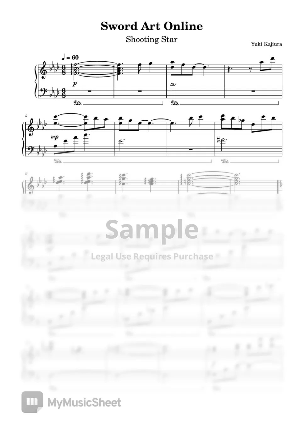 Yuki Kajiura Sword Art Online "Shooting Star" (Anime Piano Song