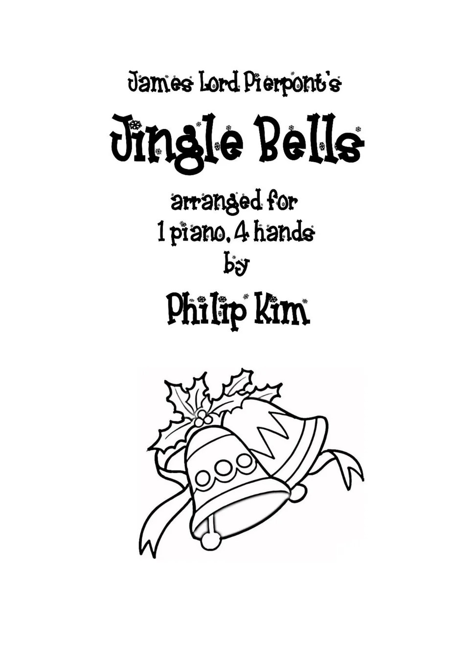 James Lord Pierpont Jingle Bells Piano Duet Hoja by Philip Kim
