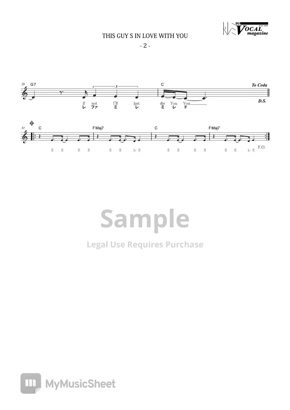 HERB ALPERT DoReMi De THIS GUY'S IN LOVE WITH YOU (VOCAL MAGAZINE