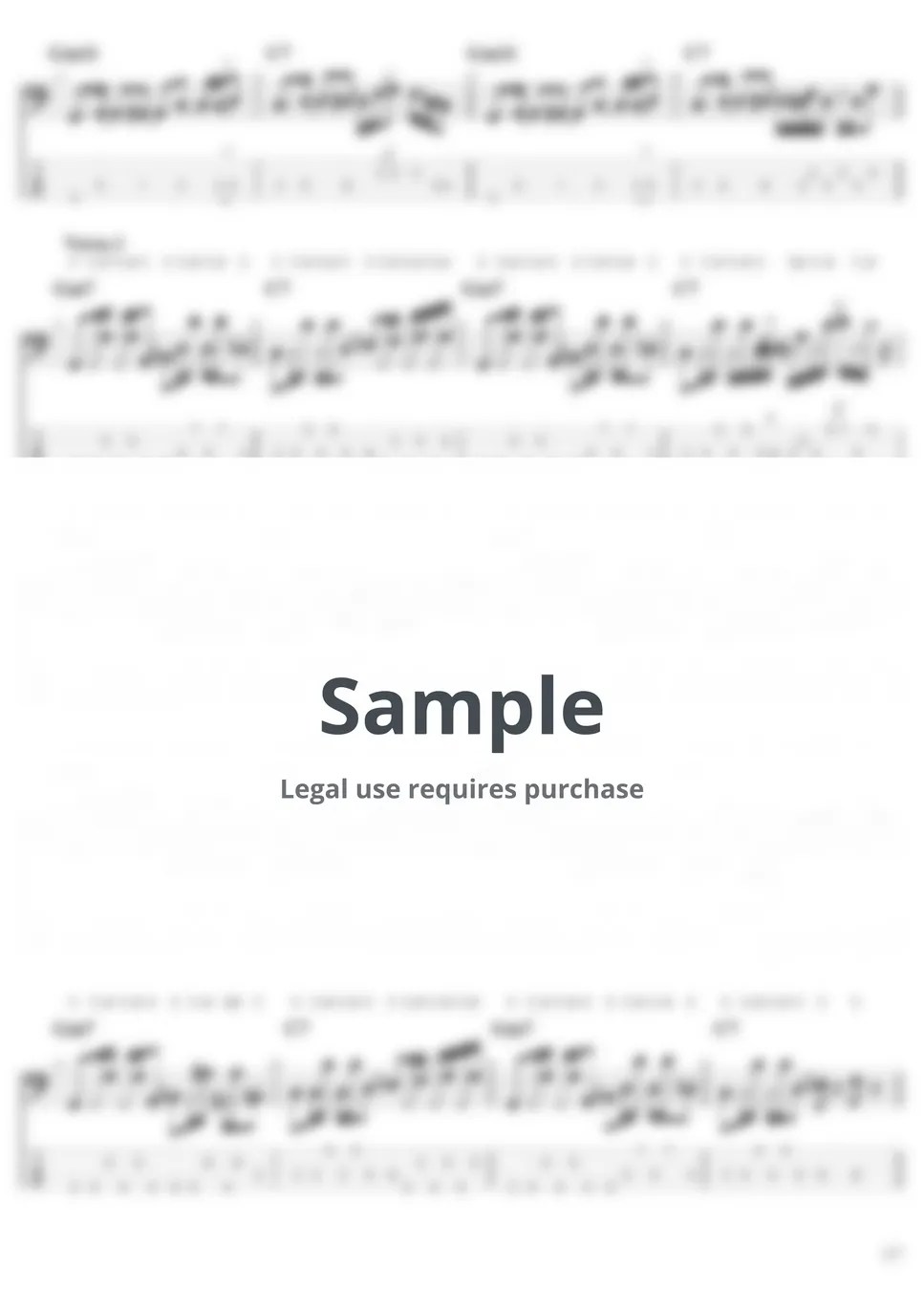 Red Hot Chili Peppers Aeroplane Tab + 1staff by Tori Lefty