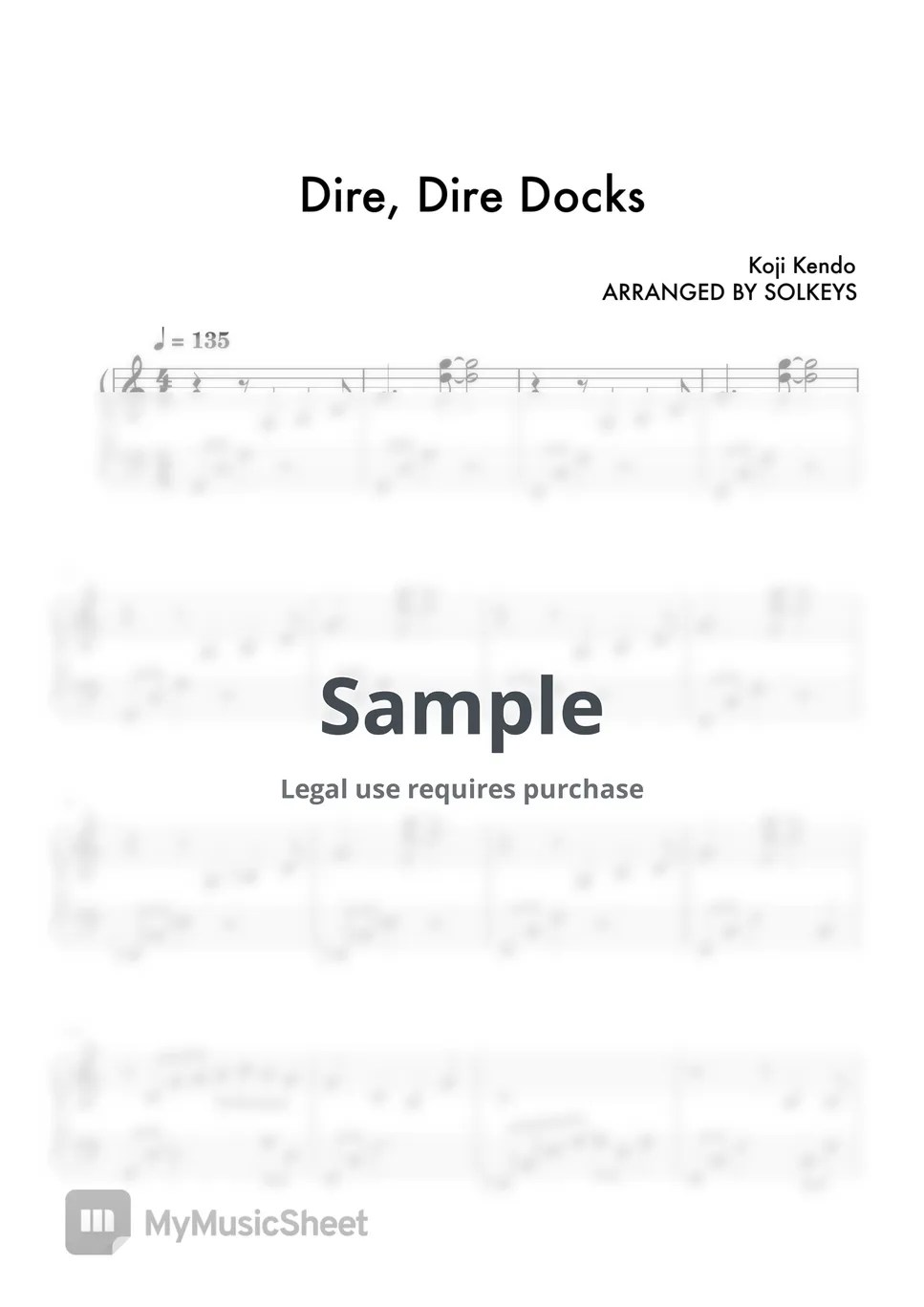 Koji Kendo Dire, Dire Docks Sheets by SolKeys