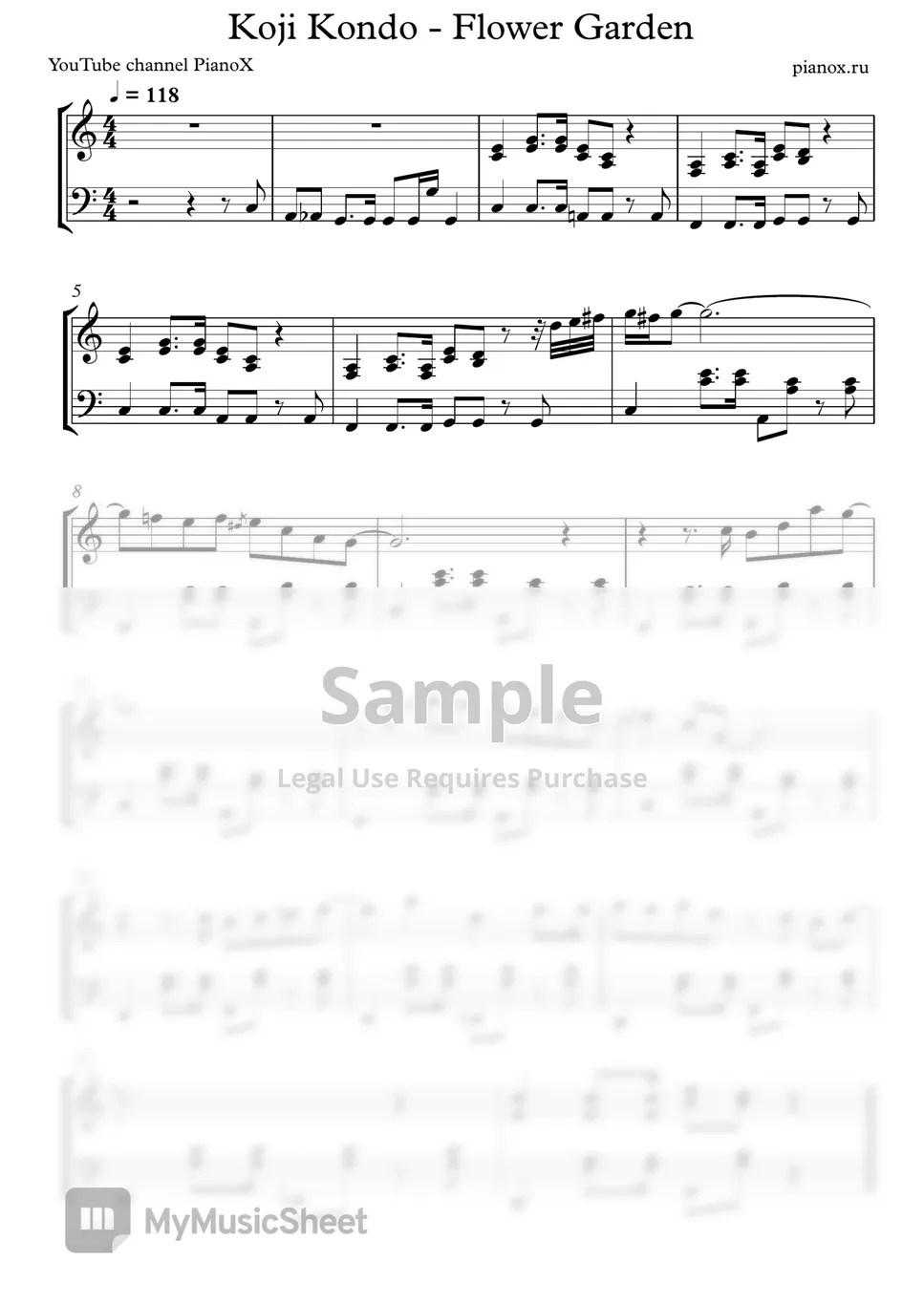 Koji Kondo Flower Garden Sheets by PianoX