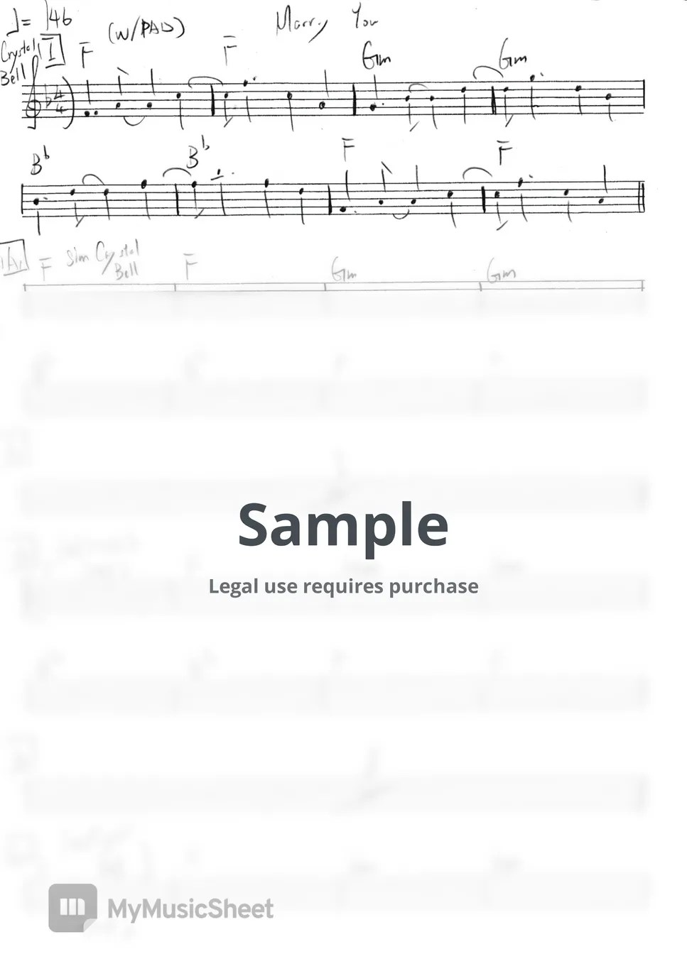 Bruno Mars Marry you Tab + 1staff by edward8561