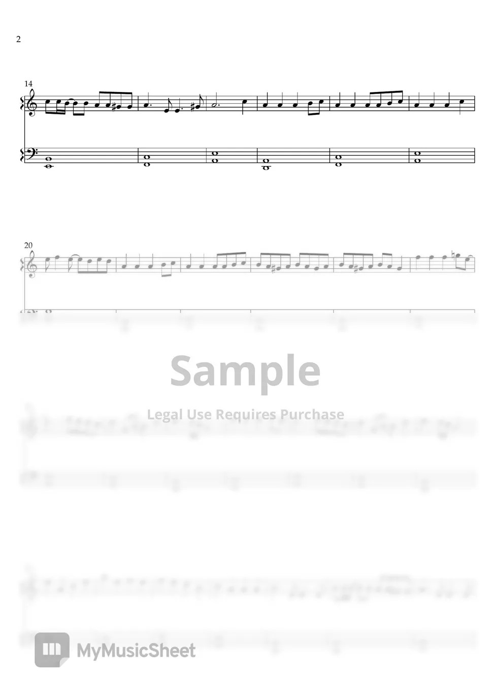 Lady Gaga Bloody Mary (Easy Version) Sheets by C Music