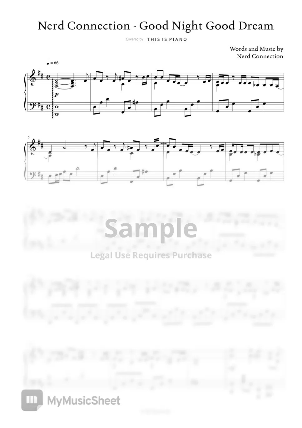 너드커넥션 (Nerd Connection) 좋은 밤 좋은 꿈 (Good Night Good Dream) Sheets by