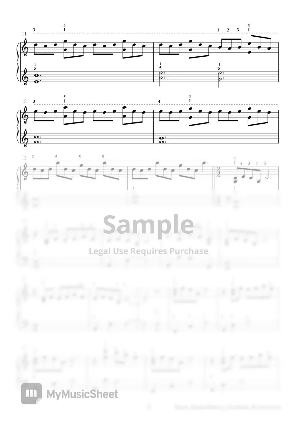 Ryuichi Sakamoto Merry Christmas Mr.Lawrence (Easy Piano Sheet